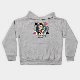 Play Cards Like a Woman Kids Hoodie